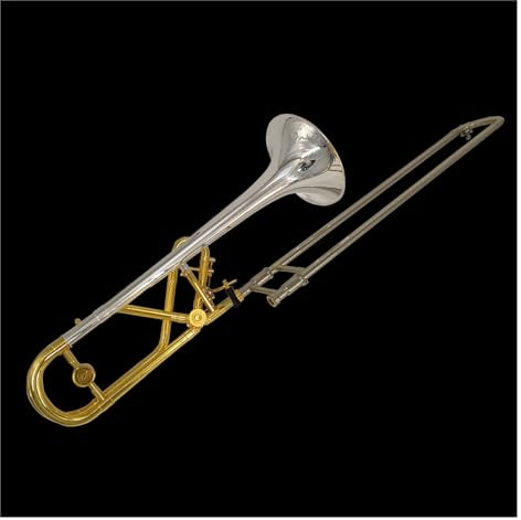 Professionelle Posaune B-Dur Zu F-Tenor Posaune Mit Tonhöhenwechsel, Handgefertigte Trompetenmundposaune Aus Versilbertem Messing Mit Koffer