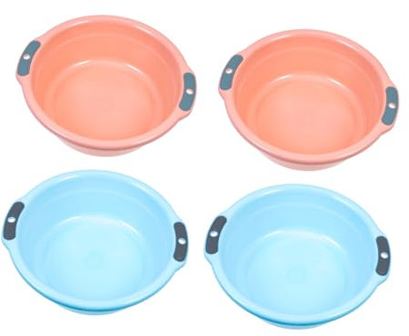 MAGICLULU 4 Stück binaurales Waschbecken Küchenbecken Haarwaschbecken Gemüsewaschbecken Badezimmerwaschbecken heimisches Becken Haushalt Reinigungsbecken Badewanne Schüssel Baby Fußbad pp