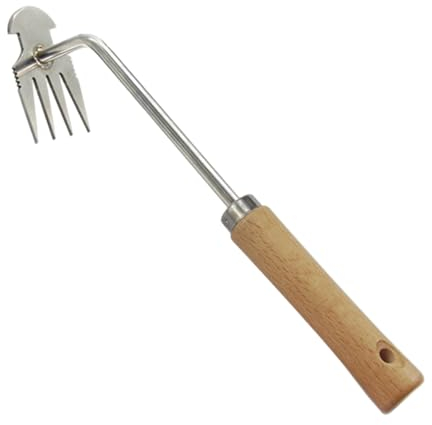 Kidmis Unkrautjäter, Gartenarbeit Hand Unkrautstecher, Unkraut Entferner Gerät, Fugenreiniger Unkraut, Gartenwerkzeug, Unkraut Entferner Gerät, Fugenkratzer Mit Stiel (B)