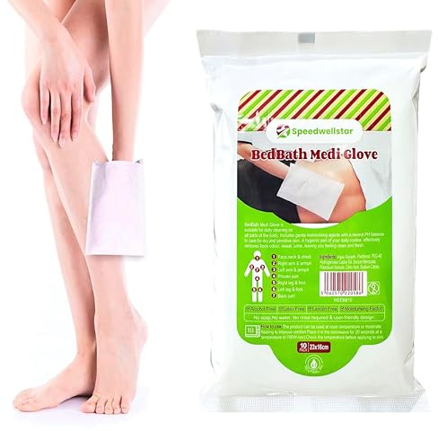 Speedwellstar Lot de 30 gants de toilette humides pour lit adulte
