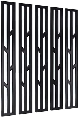YLLFFLL Black Wall Partition Room Divider Floor to Ceiling, Extra Tall Modern Privacy Screens Post, Small Space Decor Divider Column for Home Office Hotel(5 pcs,215cm/84.6in/7.05ft)