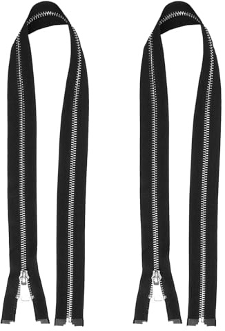 WhizNook 2 Stück 70 cm #5 ReißVerschluss Metall, Glatter Reißverschlüsse | Reißverschluss Teilbar, Leichtes öFfnen und Schließen, Hochtemperaturbeständiger, Waschmaschinenfester für DIY-Nähprojekte