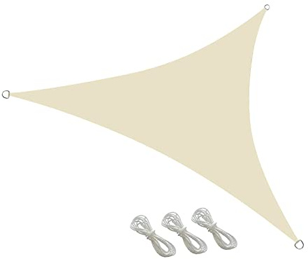 Triangolo a vela 'ombra solare, bloccato sfumature da sole esterno facile da installare il baldacchino del triangolo a vela da sole con corda da 3 pezzi per il giardino del (Type 2)