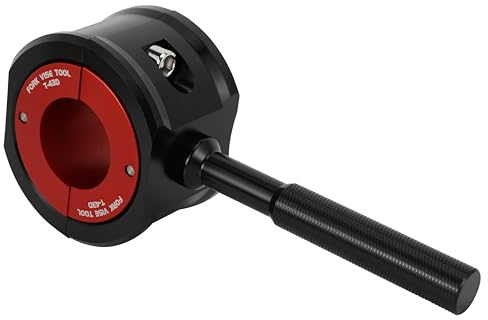 Runfarr Outil d'étau Fourche Moto 43mm,Pince Universelle Amortisseur Avant,Kit de Clés à Ergots Réparation et Maintenance d'amortisseur-Rouge