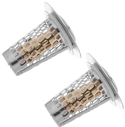 BAZEITFLOW 2pcs Bathroom Sink Drain Hair Strainer Universal Pop up Filter Stainless Steel Sturdy Construction Silver Prevents Buildup and Water Spills for Offices and Kitchens