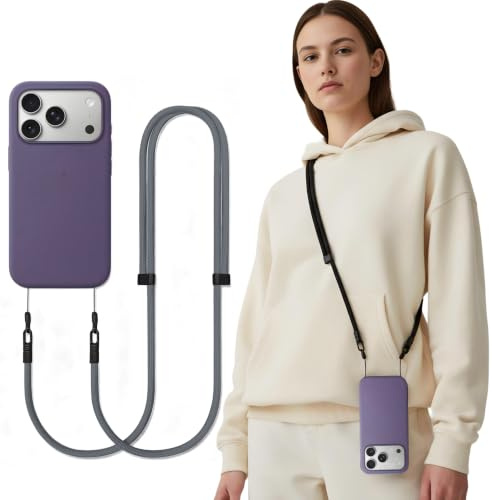 iBestgol Cordon tour de cou pour téléphone portable - Avec dragonne et languette Tether - Sangle réglable et antivol - Universel - Compatible avec smartphones