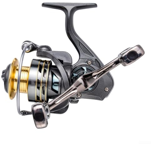 Sea Fishing Gear Doppelkurbel Angelrolle mit ergonomischem Griff und robuster Metallkonstruktion (3000)