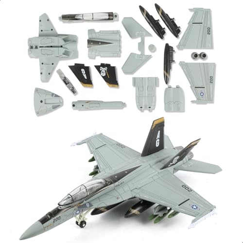 SEBUNAS Kit di montaggio rapido in scala 1:72 F-18 Jolly Rogers Fighter Jet, in plastica, divertente giocattolo di montaggio di aeroplani, con supporto, regalo per bambini, adatto per regali di Natale