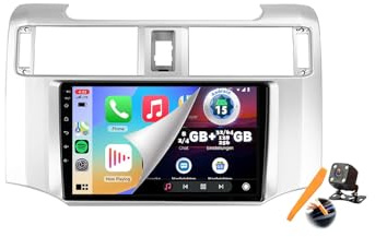 Autoradio Android 15.0 per 4Runner 2009-2020 Navigazione GPS satellitare 9'' Touchscreen Lettore video multimediale DVD Ricevitore FM BT con Carplay 4G 5G WiFi DSP SWC