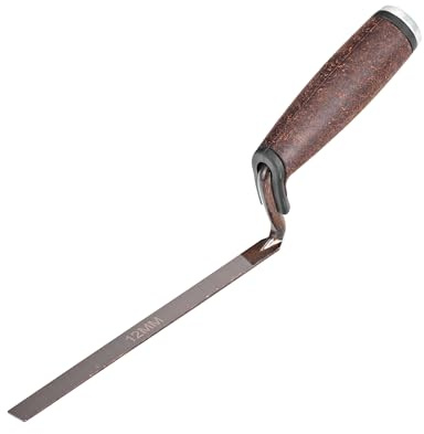 Regal & Barnes Forged Grouting Trowel 6/8/10/12mm – Narrow Joint Grout & Mortar Pointing Trowel with Leather Handle, Precision Masonry Tool, DIY & Professional (12mm)