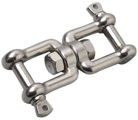 KIXZSAZ Grillete Giratorio de Acero Inoxidable 316 para Cadena de Ancla, Duradero y Resistente, Pulido Duradero. Conector Giratorio Acero Inoxidable 316 para Cadena Ancla.