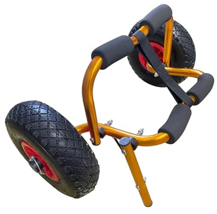 Fonowx Carrello per Kayak, Rimorchio per Barca, Pieghevole, con Ruote Piene, Portatile E Regolabile.