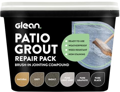 GLEAN Patio Grout Repair Pack | Pure Light Grey | 4.5kg