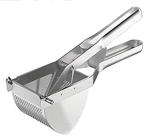 Heavy Duty Commercial Potato Masher, Stainless Ergonomic Horizontal Handle,Business Potato Ricer,Vegetables Fruits Gourmet
