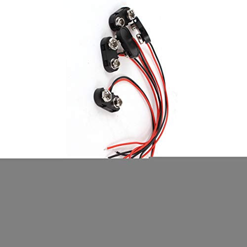 Aexit Lot de 5 boîtiers en plastique de Type T avec connecteur Clip pour pile 9 V 513F429