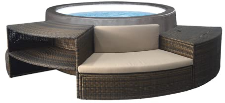 Netspa Vita Premium 168x70 Cm + Furniture 5 Pieces Inflatable Jacuzzi With External Panels 1100L