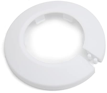 MroMax Passend für 4,2 cm weiße Kunststoff-PP-Rohrabdeckung, 43 mm, 1 Stück Flansch, Wasserrohr, Heizkörper-Dekoration, Rosette, Schnappkappe für Waschbecken-Abfluss- und Entlüftungsrohre, um Lücken