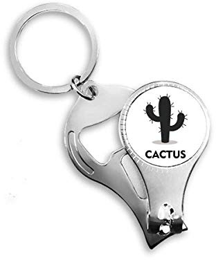 Cactus Verde Pianta Grasse Contorno Unghie Nipper Anello Portachiavi Apribottiglie Tagliatore