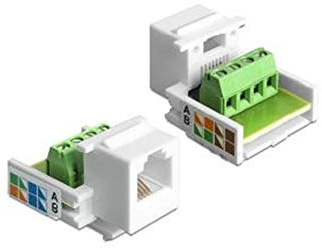 PRESA TELEFONICA RJ11 CATEGORIA 5 KEYSTONE BIANCA - GIGRA LINE GKRJ11/BI