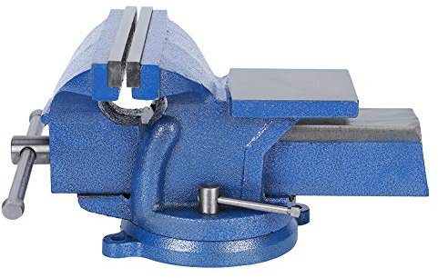 8 Inch Table Vice, Heavy Duty Bench Vice with 360 Degrees Swiveling Base Drilling Machines Accessory Forging Jaw Cast Iron Workshop Vise for Woodworking/Drilling/Metalworking