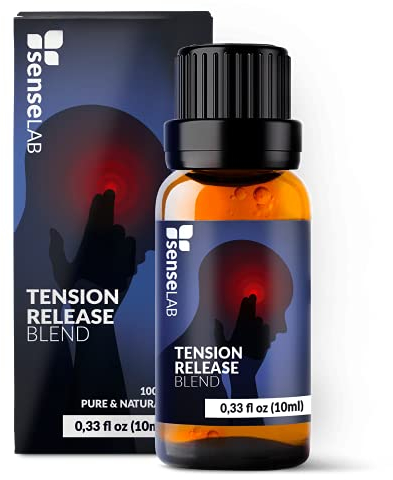 Tension Release, Ätherische Duftöl-Mischung in therapeutischer Qualität - 100% naturreine Extrakte, Pfefferminz-, Wintergrün- und Lavendelöl für Aroma-Diffuser (10 ml)