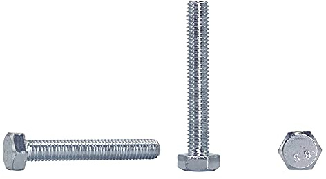 Lot de 120 boulons hexagonaux DIN 933 en acier zingué M6 x 40 mm 8,8 Grade Vis à tête hexagonale Filetage complet Vis tarauds (120 M6 x 40 mm)
