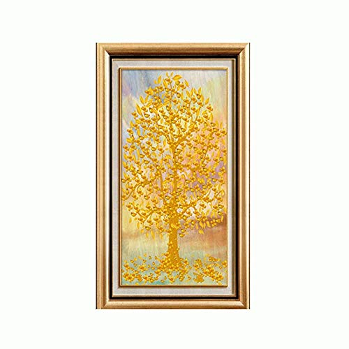 5D Diamant Painting Set Geldbaum,Komplettes DIY Diamant Gemälde Voller Bohrer,Groß Diamantmalerei Kreuzstich-Set für Erwachsene Kunst Basteln Leinwand für Home Wand-Decor30x70cm