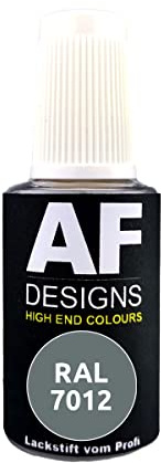 Alex Flittner Designs Lackstift RAL 7012 BASALTGRAU seidenmatt 20ml Reparaturstift Acryl Retuschierlack Reparaturlack Holz Metall Möbel Bad
