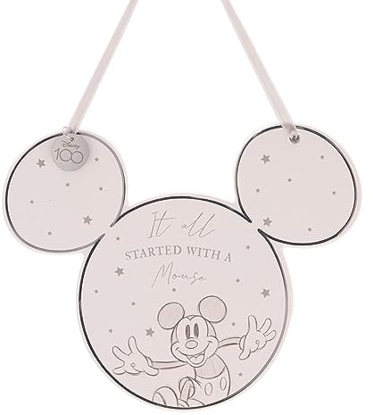 Mickey Mouse Ceramic Plaque Hanging Disney 100