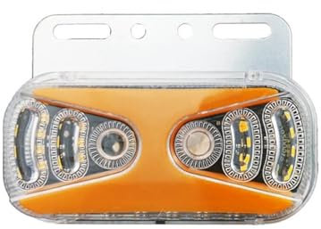 WELSAA Rücklicht Bremslicht LKW-Umrissleuchten, 24 V Anhänger-Seitenmarkierungsleuchten, Blinker, LKW-Traktor-Rücklicht (Farbe : Orange,Blue,Green,Silver,Black)