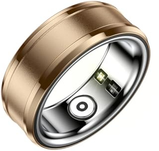 Smart Ring Health Tracker, Bluetooth Fitness Tracker Anillos Compatible con BT 5.1 NFC, Sueño Temperatura Corporal Conteo de Pasos Anillos de Monitoreo de Frecuencia Cardíaca,