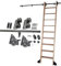 Rollbare Bibliotheksleiter, Gleitleiterschienensatz, für Bücherregale und Lager, Hochleistungs-Gleitschienen | 3,3–24 Fuß Rollleiterschienen/Rollen, komplettes Set (ohne Leiter) (10 Fuß/300
