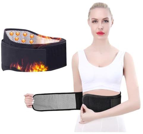 Forhome Cuscino Termico per Schiena, Calore Cintura Lombare Elastico, Termoforo, Auto-Riscaldante, Allevia il Dolore Corporeo per Schiena, Cervicale, Addome, per Uomo e Donna