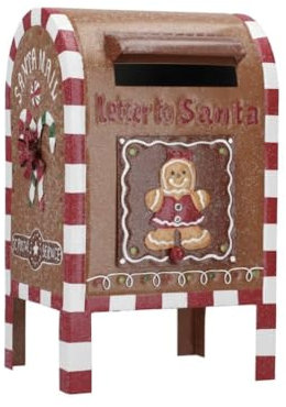 Addobbo Di Natale Cassetta Postale Omino Pan Di Zenzero 22cm - Varzi Il Natale Dal 1956