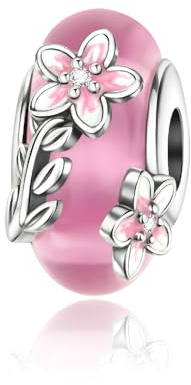 Rimgoris 925 Sterling Silver Charm Women Bracelets Necklace Firefly Glow At Night Solid Rabbit Pink Heart Mothers Day Easter Egg Dragonfly Enamel Dragonfly Bird Hummingbird