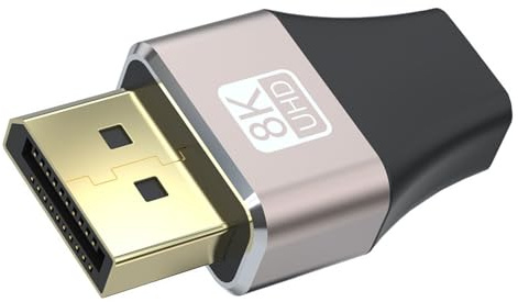 Displayport macho/hembra a DisplayPort hembra/macho 8 K a 60 Hz 4 K a 144 Hz DisplayPort 1.4 Adaptador 8K Convertidor extendido