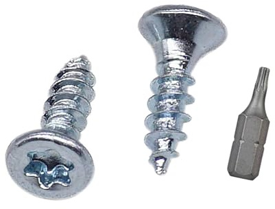 SKIR'CO (200 uds.) Tornillos para Madera de Acero Cincado de 2,5 x 10 mm, Cabeza Torx, Cabeza Avellanada, Tornillos para Aglomerado, Rosca Completa