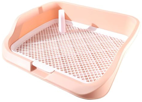 PawwJoy Vasino da bagno per cuccioli, ad angolo, riutilizzabile, portatile, facile da pulire, accessorio rialzato per cani, orinatoio per animali domestici