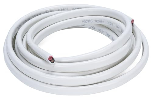 Luocute Cavo Marino 8 AWG, Cavo per Barche Calibro 8, 20 Piedi, Rame Stagnato OFC, Certificato UL, 600 V, per Barche, Yacht, Automobili, rimorchi.
