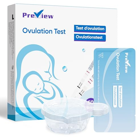 Preview Ovulationstest Fruchtbarkeitstest für Frauen Eisprung Test mit 50 Urinbecher LH Teststreifen