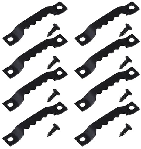 MAGICLULU Kit 200 Ganci Dentellati per Appendere Quadri con 400 Viti, Ganci per Cornici e Orologi, Appendini da Parete per Decorazioni, Fissaggio con Doppia Vite, Piccolo e Non Danneggia