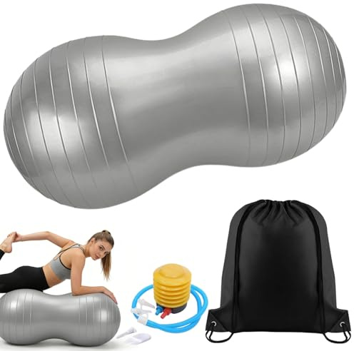 Siocok Peanut Ball Therapy with Pump, Yoga ball, Exercise Ball | Core Training & Balance, Gym ball, Sensory balls, Physio ball, Pregnancy ball, Pilates ball