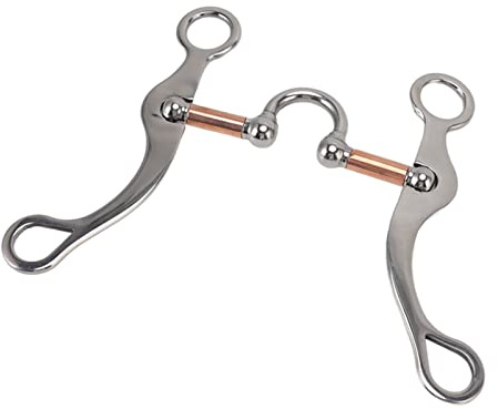 SIXRUN Filetto per Cavallo in Acciaio Inossidabile Placcato Oro Rosa Design Antiruggine per Tutti i Cavalli 10,4 X 7,5 Pollici