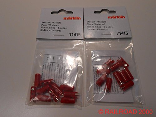 Märklin 71415 - Stecker rot, 2X 10 Stück