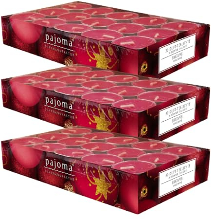 Pajoma 90 Duft Teelichter 3x30 Stück Duftkerzen viele Düfte wählbar (Bratapfel), 3 Stück (1er Pack)