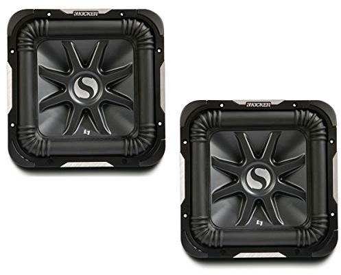 Kicker 44L7S104 Car Audio Solo-Baric 10 Square L7 Dual 4 Ohm Subwoofer