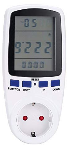 Jammas digital wattmeter electric power watt meter energy voltage EU plug electronic monitor AC Meters 220v electricity consumption New - (Standard: EU Plug)