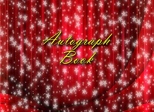 Autograph Book: Celebrity Autograph Book For Adults and For Kids: Blank Keepsake Memory Book, Signature Collection Memorabilia Album Gift, Scrapbook, ... Cartoon Characters, 8.25 x 6 110 Pages