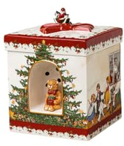 Villeroy & Boch - Christmas Toys, Caja Cuadrada, niños, 17 x 17 x 21,5cm, Porcelana, Multicolor (14-8327-6693)