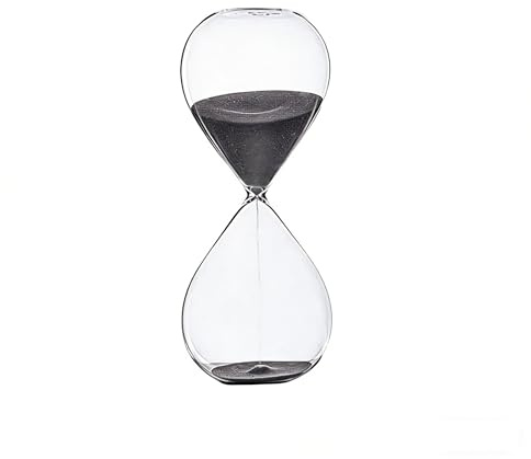 Sanduhr 1PC 45 Minuten Mundgeblasene Zeitschaltuhr Magnet Magnetische Sanduhr bastelt Sanduhr Sanduhr-Timer, schwarz | 1PC, Zeitschaltuhr, Sanduhr-Timer